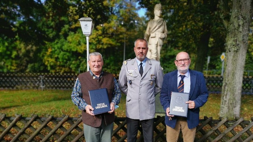 In Goslar: Hans Proske, Michael David und Hendrik Grüger. Foto: DBwV 