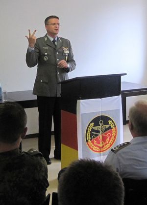 Soldatenarbeitszeitverordnung und Modernisierungsmaßnahmen an unterschiedlichen Standorten waren die Schwerpunktthemen in Ramstein. Foto: DBwV