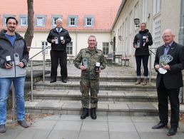 Gut aufgestellt für den Endspurt (v.l.n.r): Langner, Zergiebel, Ochmann, Wartenberg und Hubert. Foto: DBwV/Hahn