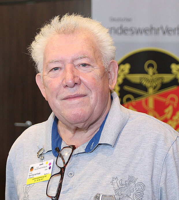 „Besser als zu Hause allein“ sagt Karlheinz Fietz zur hybriden Veranstaltung. Foto:DBwV/Hahn