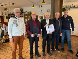 v.l.: Peter Knobloch, Werner Kording, Gerhard Schulz, Heino Kohlscheen und Dirk Sommer. Foto: DBwV