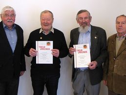 Vorsitzender Klaus Voshage (v. l.), Roy Thiele, Peter Müller und Ehrenvorsitzender Ludwig Sand. Foto: Ludwig Deschner