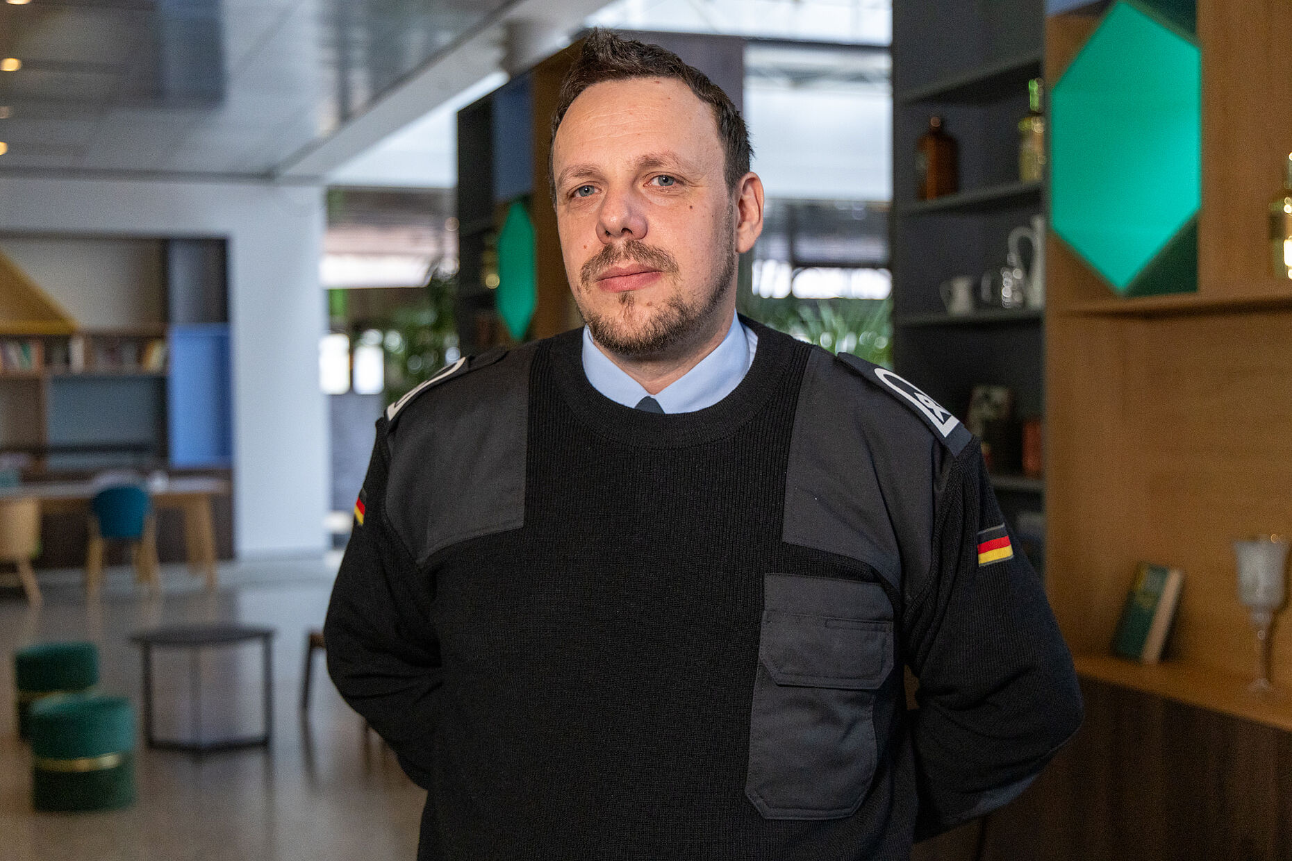 Hauptfeldwebel Florian Poxleitner. Foto. DBwV/Sarina Flachsmeier