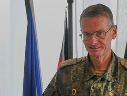 Kommandeur Landeskommando Thüringen, Oberst Georg Oel, war Gast bei der Kameradschaft ERH Hammelburg. Foto: Landeskommando Thüringen 