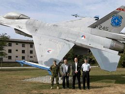 Hauptfeldwebel Benjamin Angel, Matthias Nickel (Vorsitzender sKERH), Landesgeschäftsführer Carsten Pfenning und Oberstleutnant Torsten Glaser, stv. Leiter Stabsgruppe DDO/DtA HQ AIRCOM (v.l) Foto: Matthias Nickel