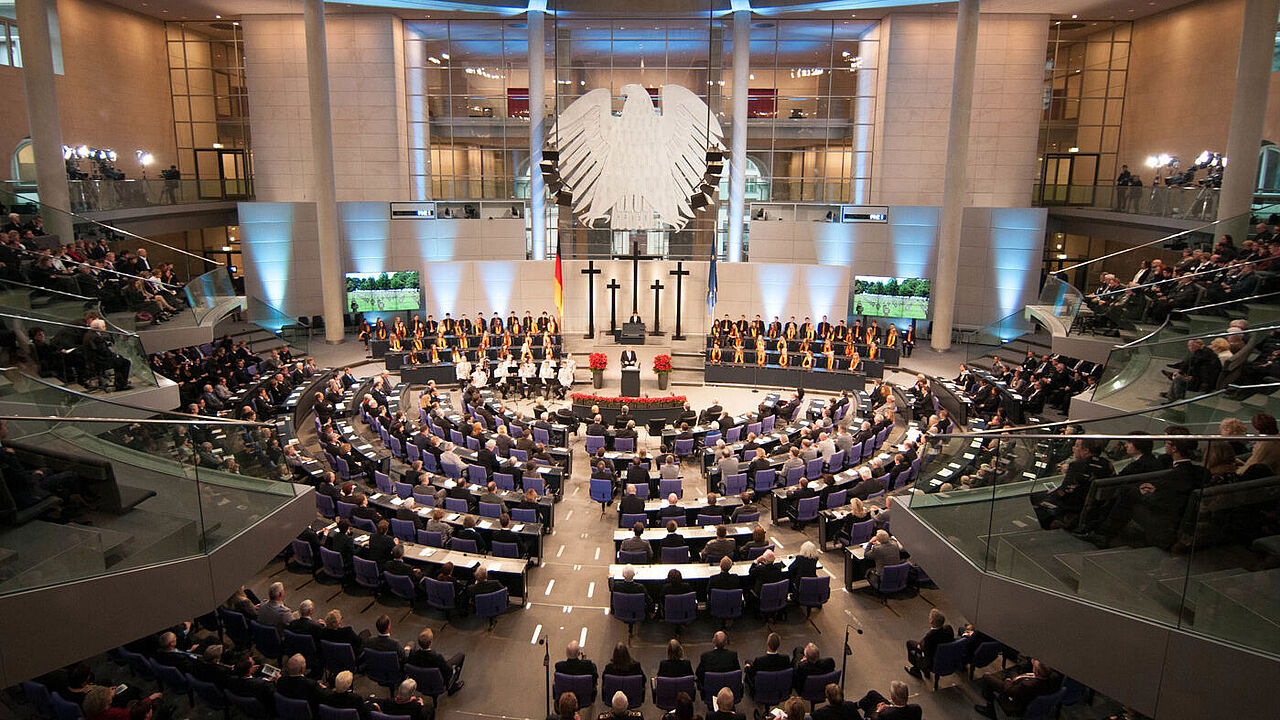 Zentrale Feierstunde im Bundestag. Foto: dpa/picture alliance
