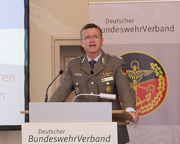 Oberstleutnant André Wüstner. Foto: DBwV/Ingo Kaminsky