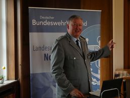 Thomas Beer informierte über den Verbandstag und aktuelle Handlungsfelder. Foto: DBwV