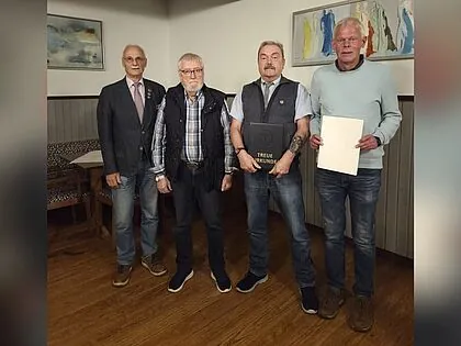 Der Kameradschaftsvorsitzende Joachim Clemens, Ulrich Lindig, Theodor Krudewig und Andreas Kaiser. Foto: DBwV