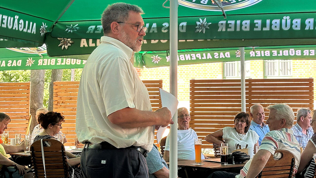 Gemeinsam mit dem Vorsitzenden ERH im Bundesvorstand, Ingo Zergiebel war der Stellvertretende Vorsitzende ERH, Ernst Wendland nach Leipzig gekommen, um über die aktuellen Themen rund um die Arbeit im DBwV vorzutragen. Foto: Holger Koch