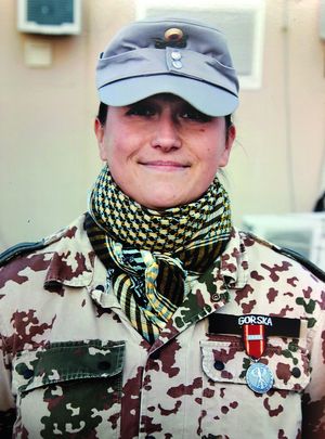 Für ihren Einsatz in Masar-e-Sharif bekam Magdalena Maria Gorska die silberne Einsatzmedaille verliehen. Foto: Privat