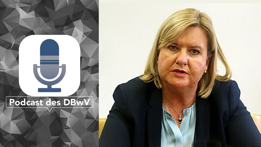 Im DBwV-Podcast äußert sich die Wehrbeauftragte Eva Högl über die Themen der Woche: Afghanistan, Extremismus und die Munitionsaffäre des KSK. Foto: DBwV