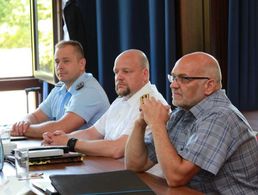 Teilnehmer im Plenum: Stabsfeldwebel Christian Hübel (sTruKa Hardheim), Stabsbootsmann Torsten Hübel (TruKa LKdo Baden-Württemberg) und Hauptmann a.D. Ulrich Marian (Kameradschaft ERH Stuttgart) (v.l.) Foto: DBwV