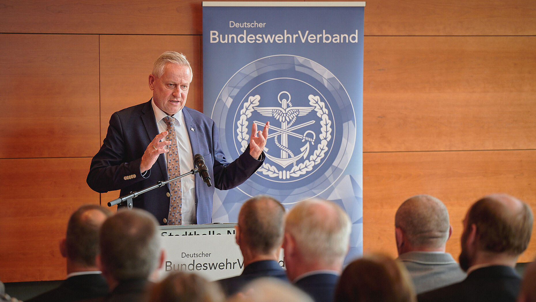 Staatssekretär Thomas Blenke (CDU) vom Innenministerium Baden-Württemberg sieht in der Verteidigung Deutschlands eine gesamtgesellschaftliche Aufgabe. Foto: DBwV/Ingo Kaminsky