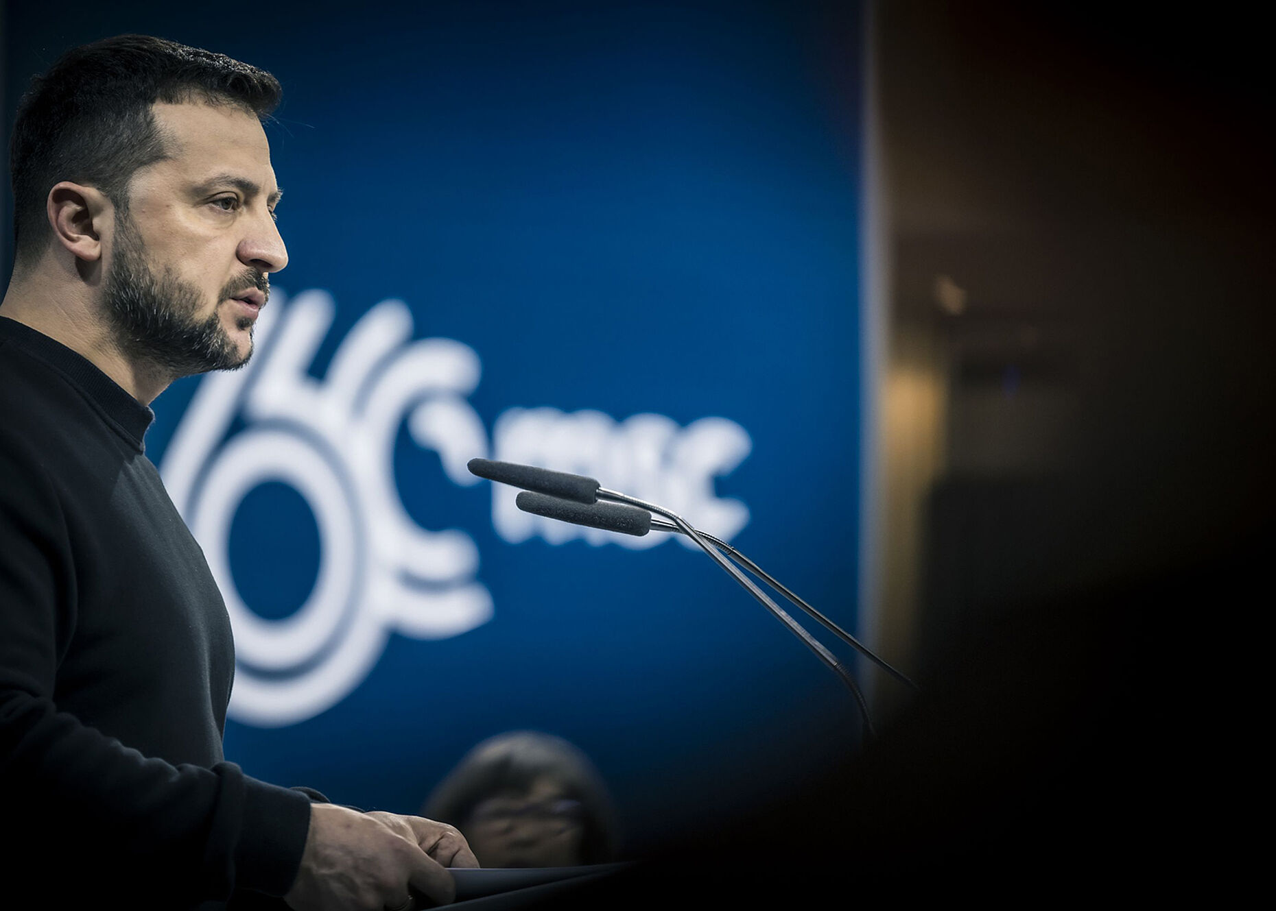 Der ukrainische Präsident Wolodymyr Selenskyj warnte vor einer Ausweitung des Krieges. Foto: MSC