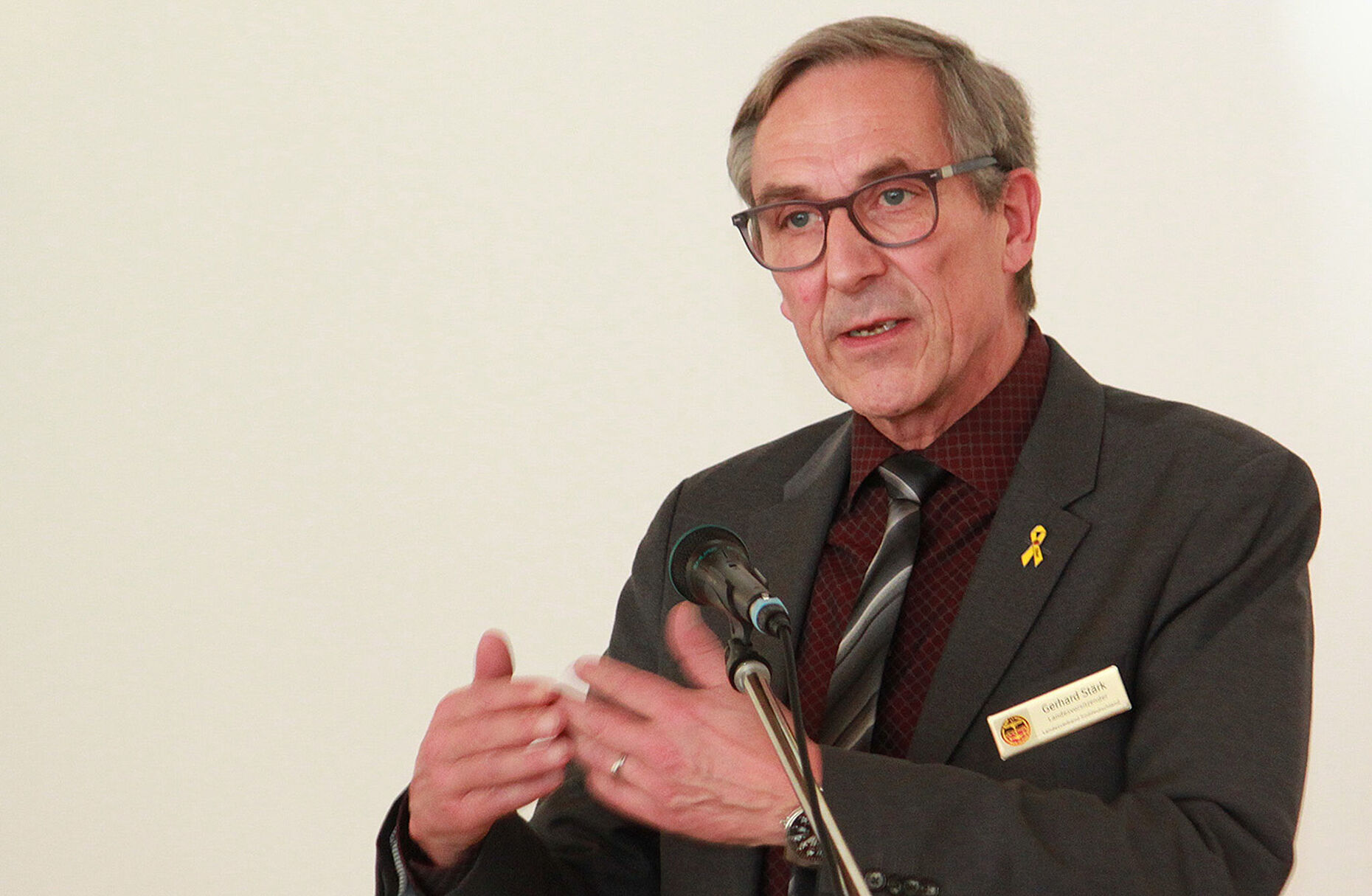 Mit Sorge blickt Landesvorsitzender Stärk auf die Umsetzung aktueller Gesetzesvorhaben. Foto: DBwV / Ingo Kaminsky