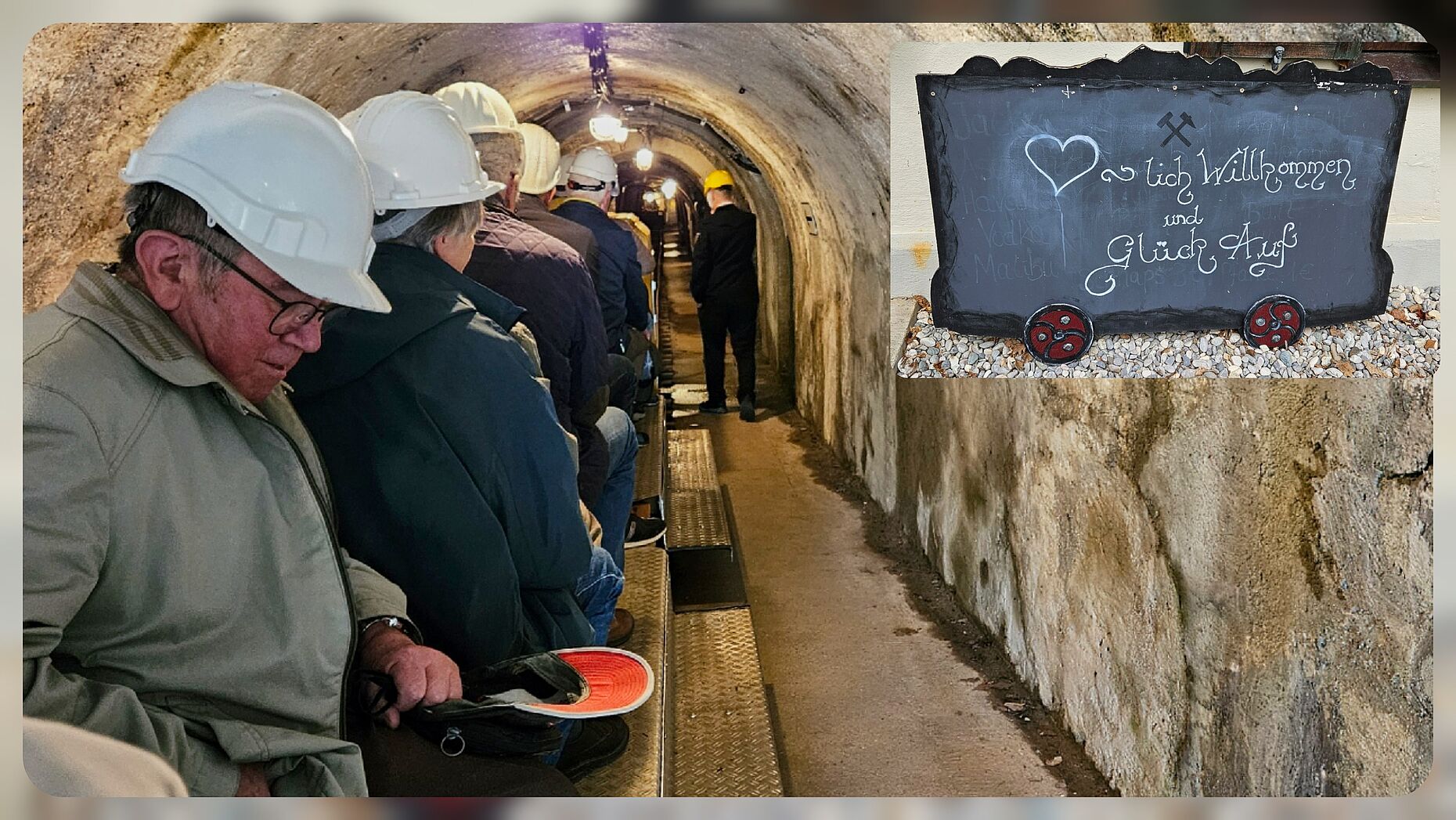 Untertage gewannen die Teilnehmer einen Einblick von der schweren und gefährlichen Arbeit der Bergleute. Fotos: HHR