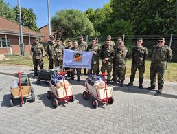 Marschbereitschaft zur Boßeltour hergestellt. Foto: DBwV