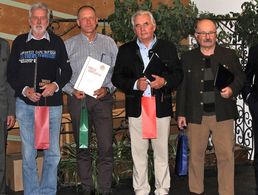 Landesvorsitzender Stärk mit den geehrten Mitglieder Landthaler, Schelble, Hüttinger, Popp, Kluba (v.l.) Foto: DBwV/LV Süddeutschland
