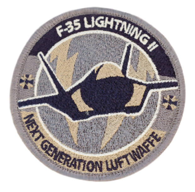 Noch ist die F-35A bei der Luftwaffe nicht im Einsatz, Patches gibt es jedoch schon. Foto: DBwV/Yann Bombeke