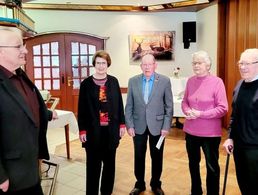 Uwe Stark (von links), Annette und Sven von Ehrenkrook, Gisela und Bodo von Suckow. Foto: DBwV