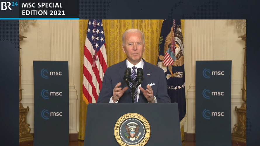 Klare Worte: US-Präsident Joe Biden zog einen Schlussstrich unter vier Jahre angespannter transatlantischer Beziehungen unter Ex-Präsident Trump. Screenshot: DBwV