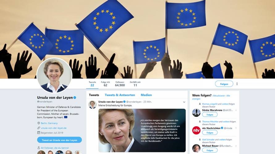 Ursula von der Leyen kündigte ihren Rücktritt als Verteidigungsministerin auf ihrem Twitter-Account und per Tagesbefehl an. Screenshot: DBwV