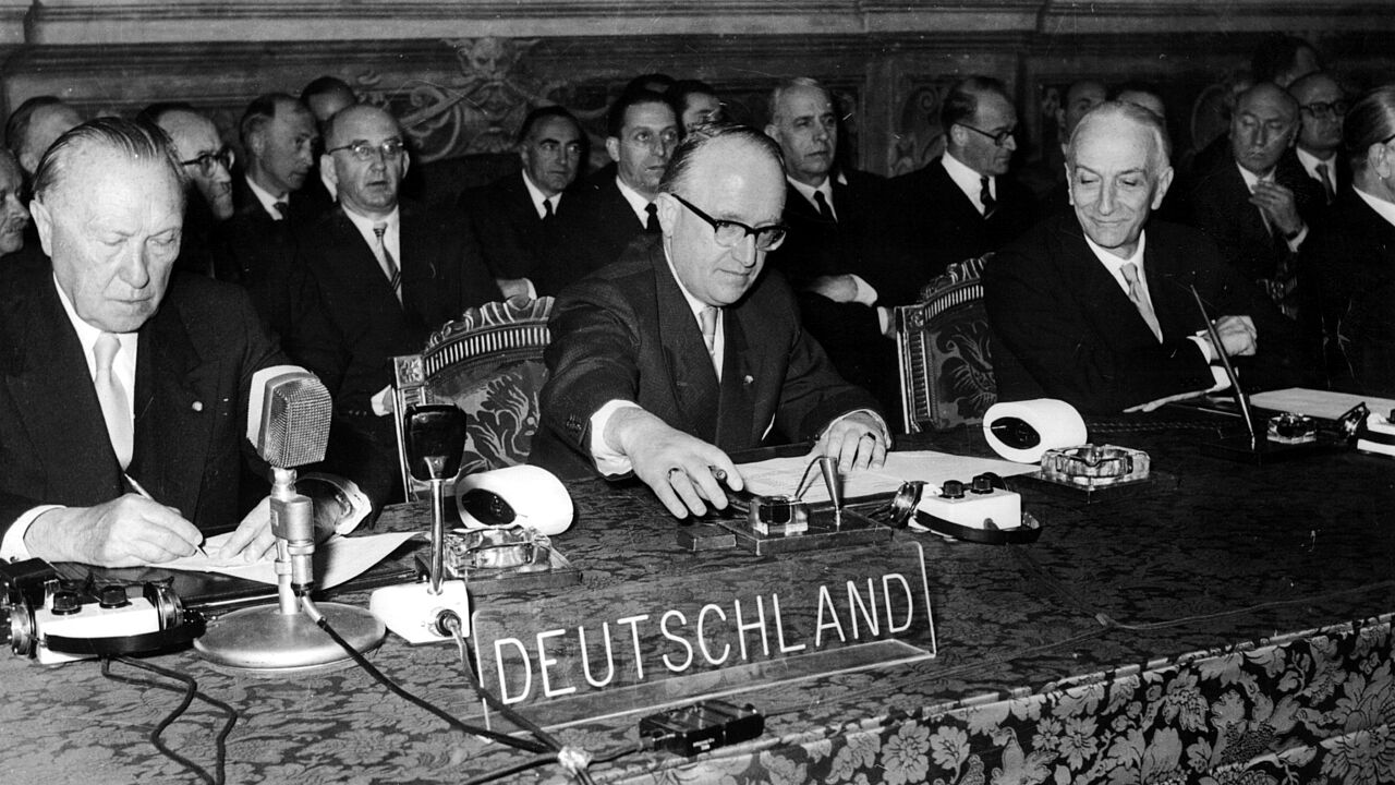 Unterzeichnung der Römischen Verträge Foto: dpa