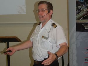 Kapitänleutnant Peter Braunshausen erläuterte die Erfolge des DBwV