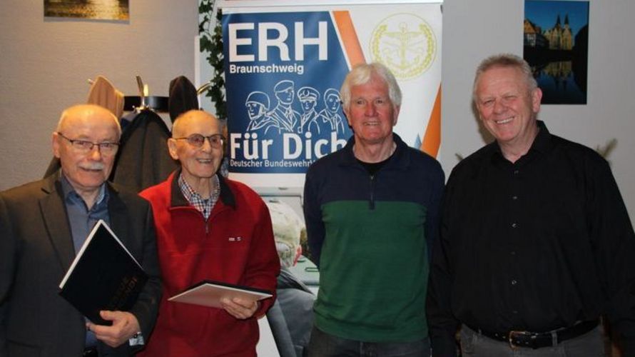 Detmar Riepegerste, Manfred Neumann, Uwe Fenger und Uwe Hoffmann. Foto: DBwV