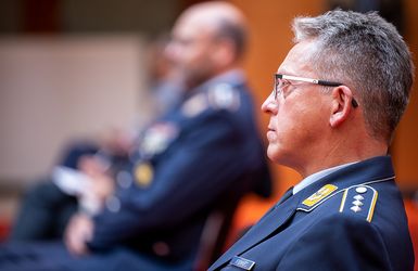 Der stellvertretende DBwV-Bundesvorsitzende Hauptmann Andreas Steinmetz, im Bundesvorstand für den Bereich Auslandseinsätze zuständig. Foto: DBwV/Yann Bombeke