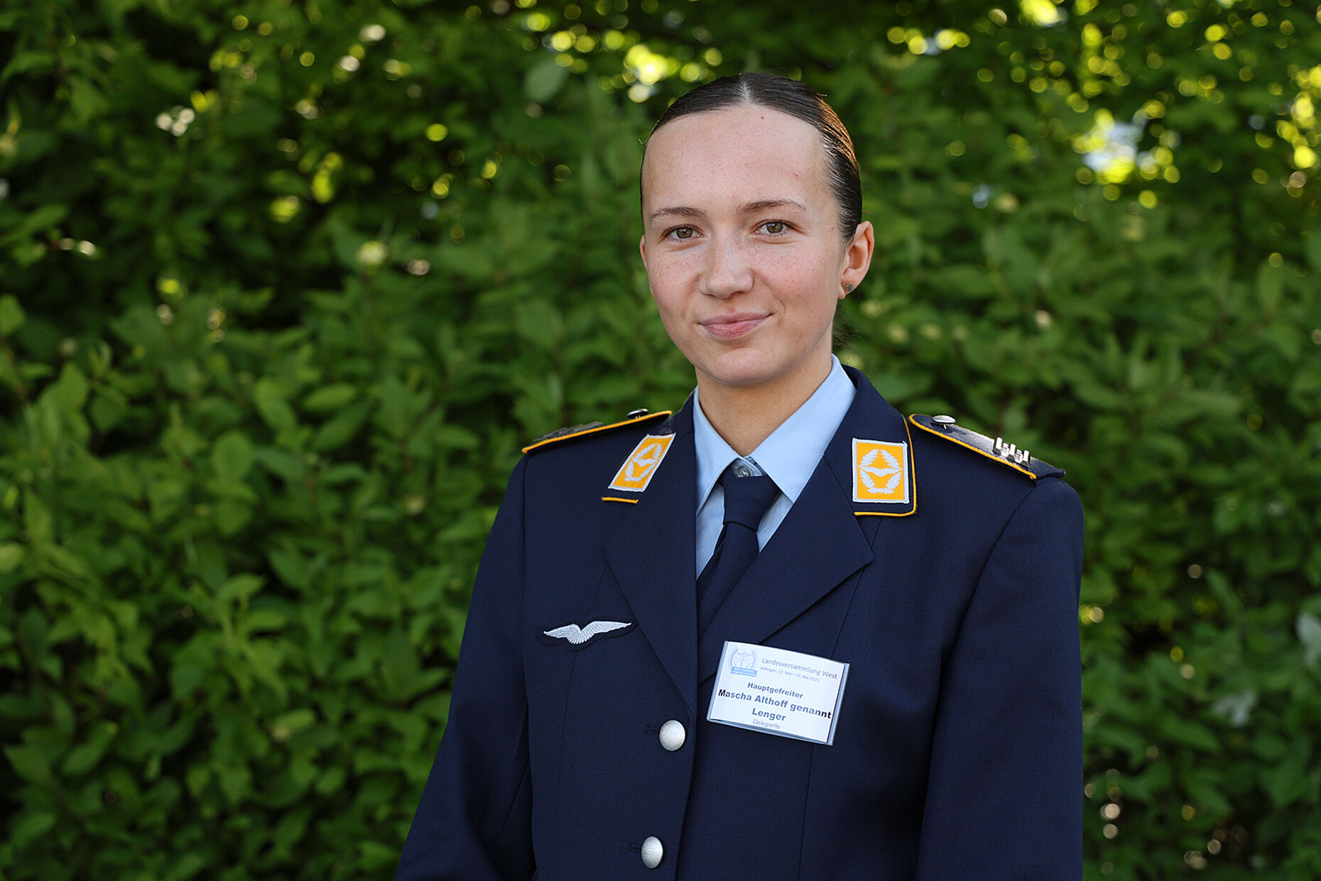 Hauptgefreiter Mascha Althoff, gen. Lenger. Foto: DBwV/Sarina Flachsmeier