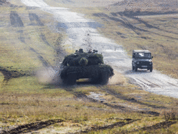 Imposant: Der Leopard 2 auf dem Truppenübungsplatz "Senne". Foto: DBwV/Vieth