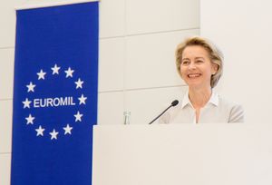 Ursula von der Leyen sprach sich energisch, aber gut gelaunt für eine verstärkte europäische Integration aus Foto: DBwV/mkl