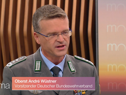 Im ZDF-Morgenmagazin forderte Oberst André Wüstner eine auskömmliche jährliche Erhöhung des Verteidigungsetats. Foto: Screenshot