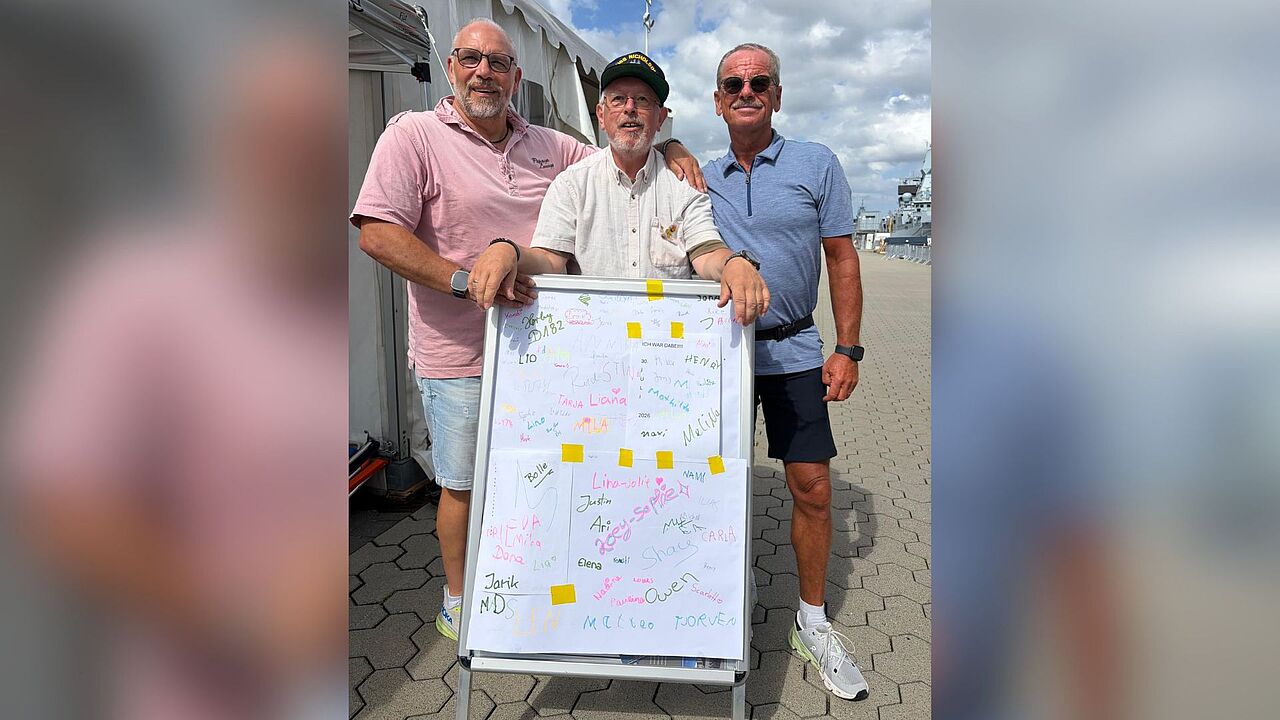 Michael Muche, Rudi Haardt, Thomas Gruhle vom Team der Standortkameradschaft. Foto: DBwV