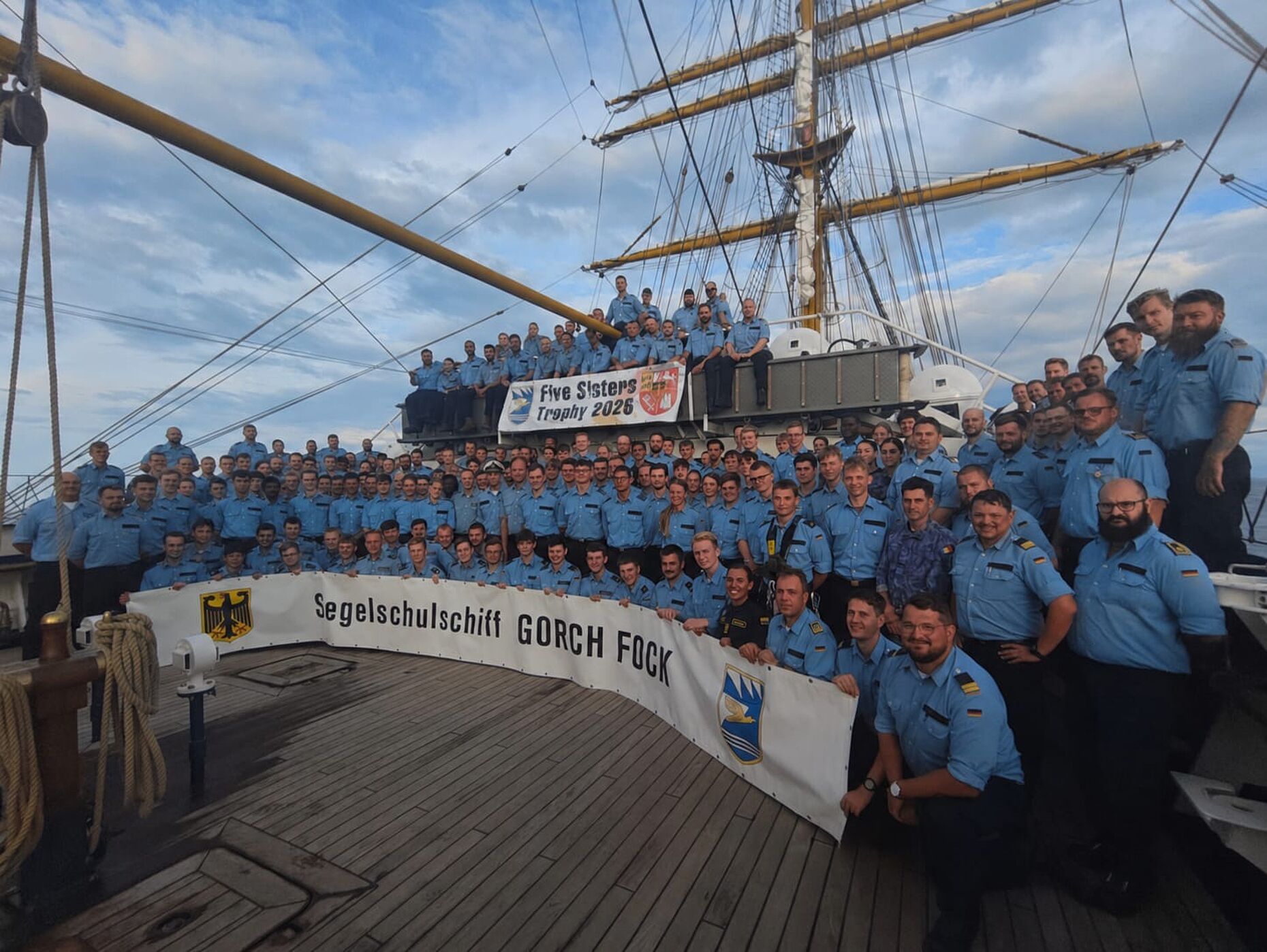 Die Besatzung der „Gorch Fock". Foto: DBwV