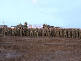 L93:	Die in der Slowakei eingesetzte Panzerkompanie aus Munster. Foto: DBwV