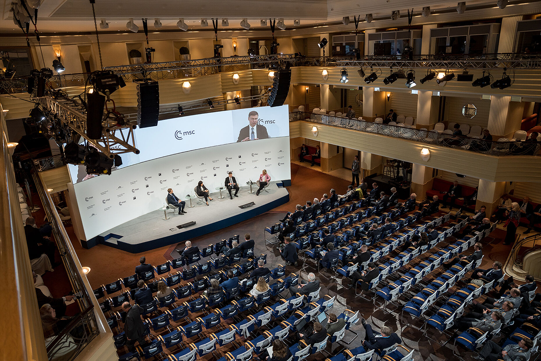 Drei Tage lang wird im Hotel Bayerischer Hof über die Krisen, Konflikte und Kriege dieser Welt diskutiert. Foto: MSC