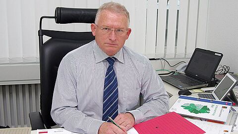 Der Vorsitzende Fachbereich Beteiligungsrechte, Oberstabsfeldwebel a.D. Andreas Hubert. Foto: DBwV