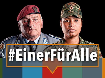Hauptgefreiter Jil Joana Wolf und Oberstabsfeldwebel Maik Briest sind überzeugte Mitglieder des Deutschen BundeswehrVerbandes. Foto/Montage: DBwV
