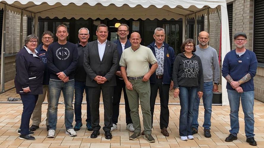 Der kaufmännische Geschäftsleiter Christian Singer empfing die Mandatsträger der StoKa Ingolstadt unter Vorsitz von Christian Lender (2. in rechts) auf der Bundesgeschäftsstelle des DBwV. Foto: Christian Lender