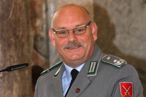 Erstmals begrüßte Oberstleutnant Lutz Meier die Gäste zum Jahresempfang, unter Ihnen Vertreter(innen) der Innenministerien aus NRW, Hessen, Rheinland-Pfalz und dem Saarland. Foto: hws