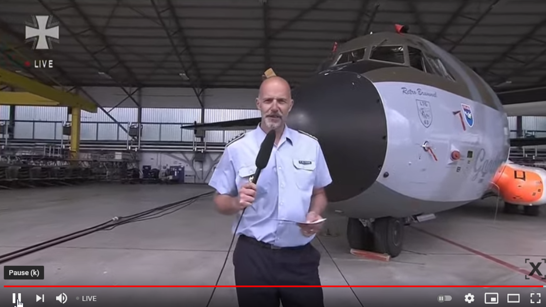 In Hohn wurde von der C-160 Transall Abschied genommen. Screenshot: DBwV
