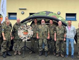Das DBwV-Aufbauteam zum Helferfest in Mayen. Foto: Oberleutnant Zimmermann