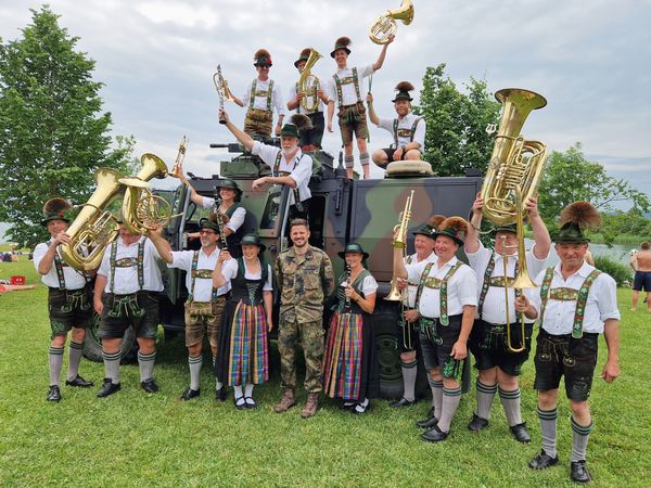 Für gute Stimmung mit typisch baierischer Musik am Veteranentag sorgte die Musikkapelle "Alpengruß" Buching. Foto: DBwV