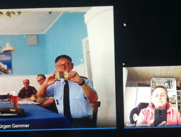 Vorstandssitzung der KERH Gießen: Der Vorsitzende ERH im Landesverband Rudi Schmelzer war per Video zugeschaltet. Foto: KERH Gießen