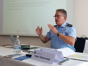 Der Leiter der Arbeitsgruppe Einsätze und Missionen, Hauptmann Andreas Steinmetz. Foto: DBwV/Scharlau