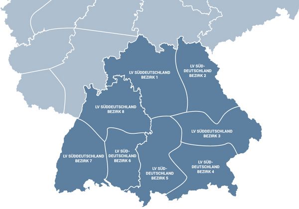Bezirke des Landesverbandes Süddeutschland