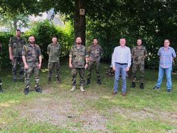 Bundesvorsitzender André Wüstner (4.v.r.) mit den Teilnehmern der Gesprächsrunde. Foto: StoKa Bad Reichenhall 